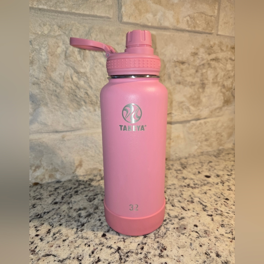 Takeya Pink Water Bottle 32 Oz